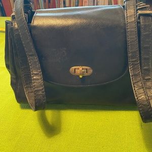 Vintage Koret black East Indian goatskin handbag